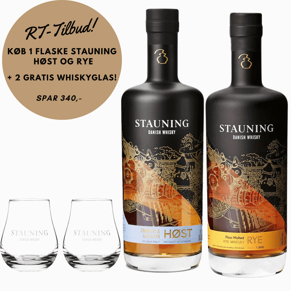 Stauning Whisky Høst og Rye med 2. Stauning Glas