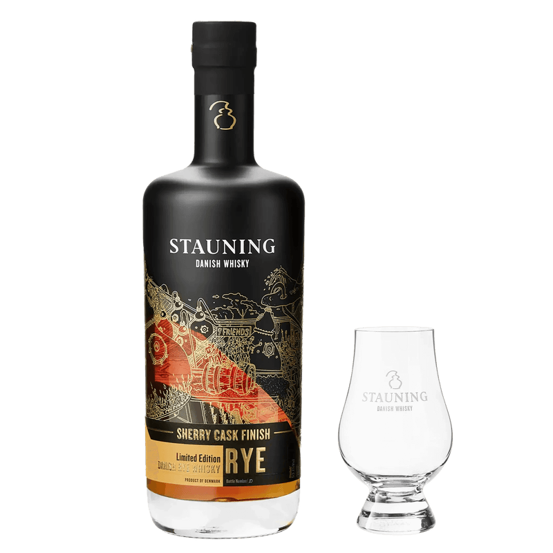 Stauning Rye Sherry Cask Finish og Stauning Glas