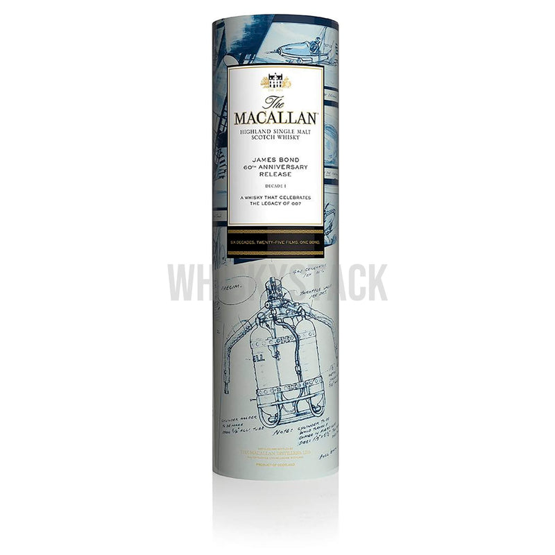 The Macallan James Bond 60th Anniversary Release Decade 1 Tube